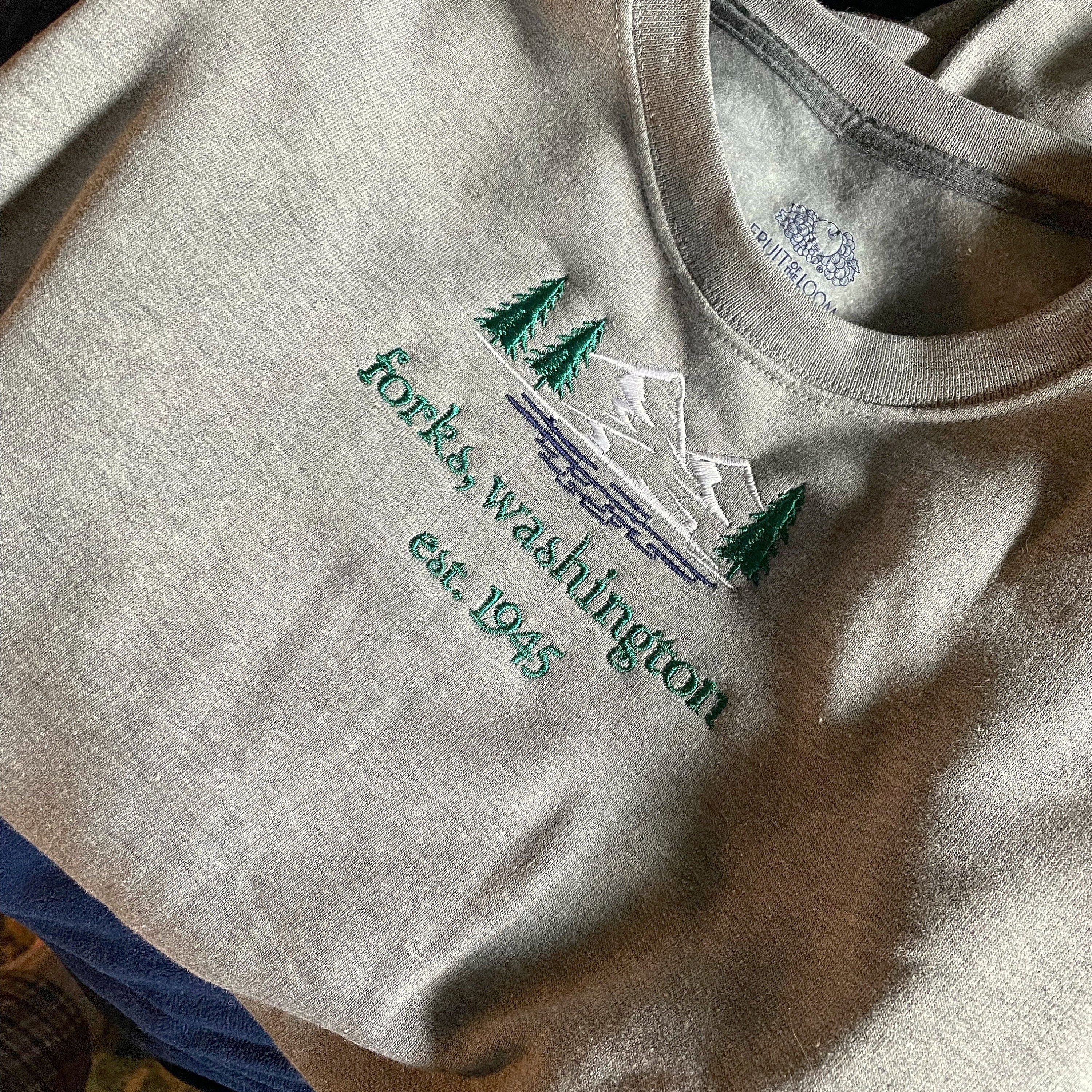 custom embroidered crewneck