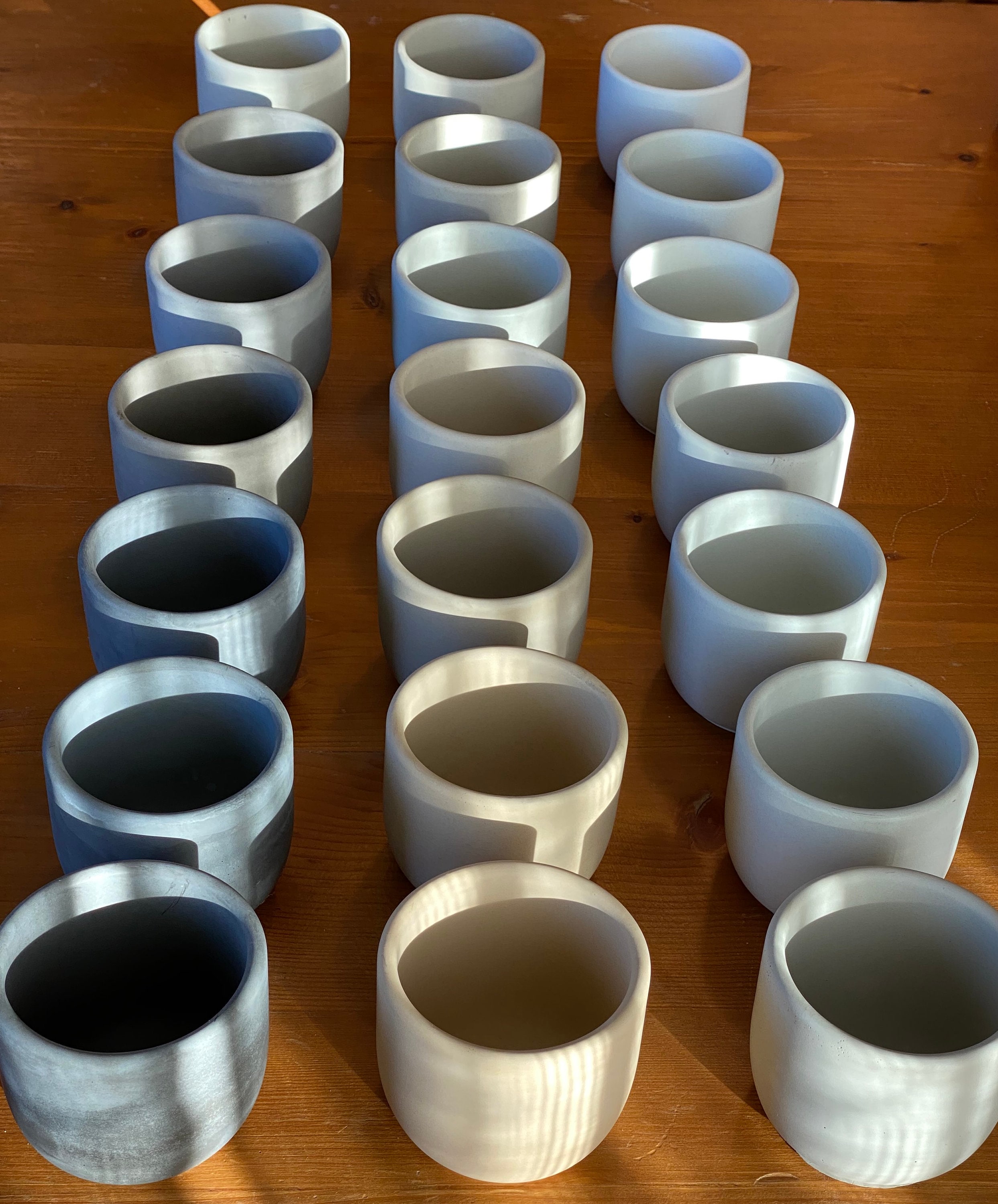 Concrete Cement Beeswax Blend Candle Crackling Wooden Wick Pure