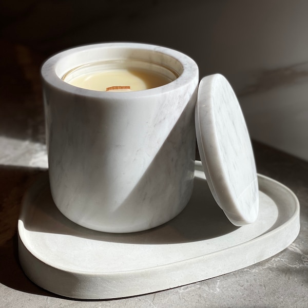 Marble Candle Holder Etsy