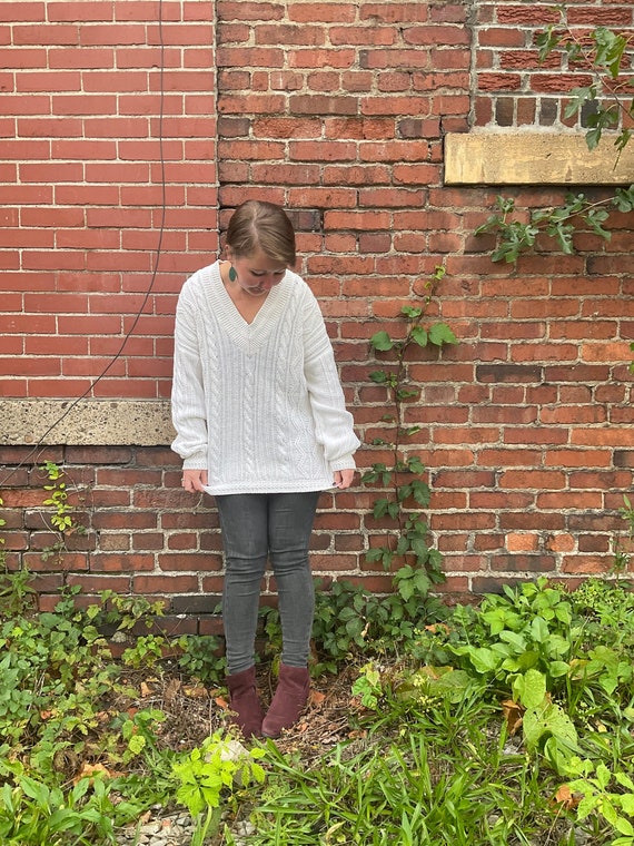 White Knit Sweater - Vintage 90s