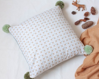 Woodland Friends Pillowcase – Forest Plants - Nursery Decor | Woodland Decor | Magic Forest | kids pillow case woodland | Woodland Creature