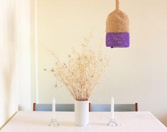 Small Rope Pendant Lamp – Purple