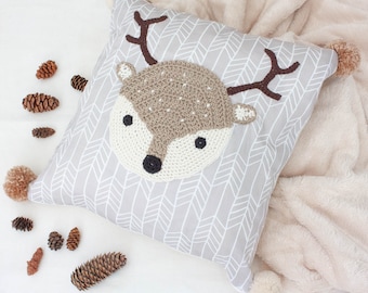 Woodland Friends Pillowcase – Lovely Deer - Nursery Decor | Woodland Decor | Magical Forest | Woodland Creatures | kids pillowcase woodland