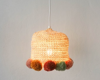 Terracotta Artisan Crochet Lamp