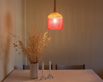 Kleine Seil-Hängelampe – Rot