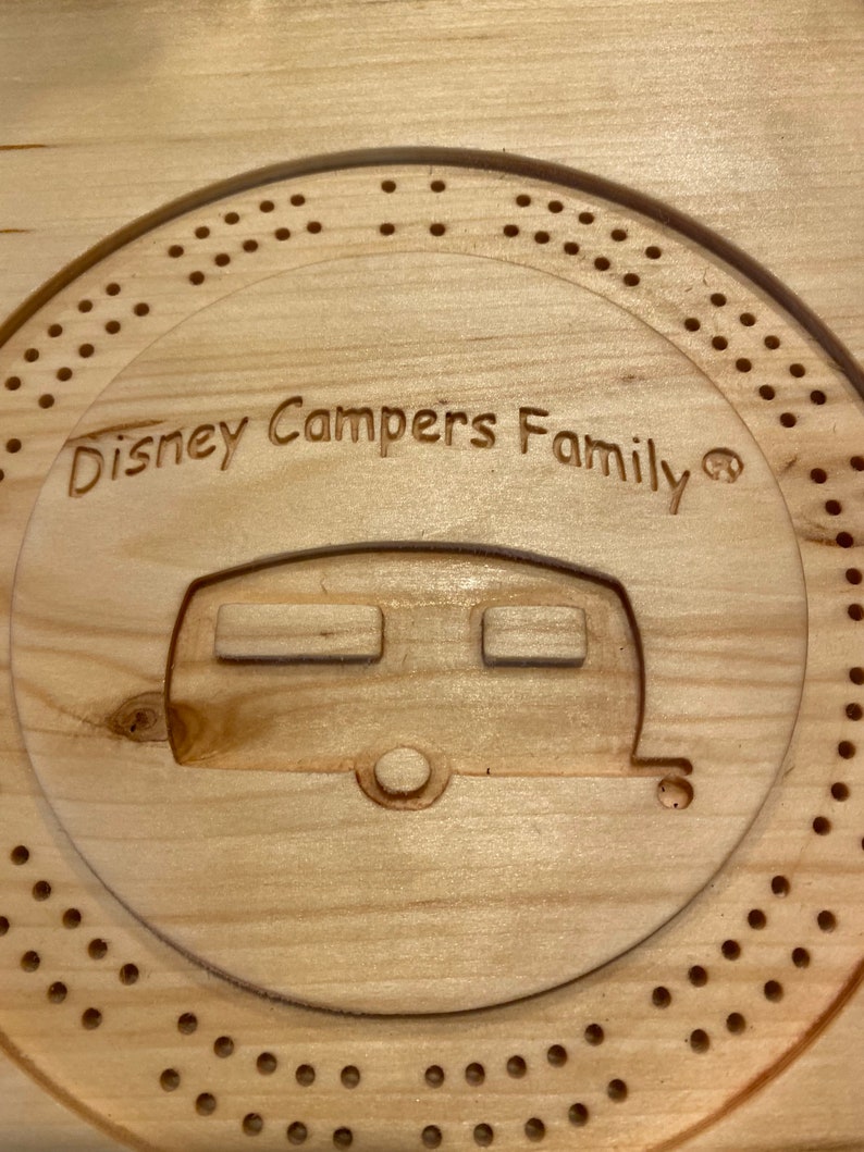 Disney Family Camper Cribbage Board Etsy