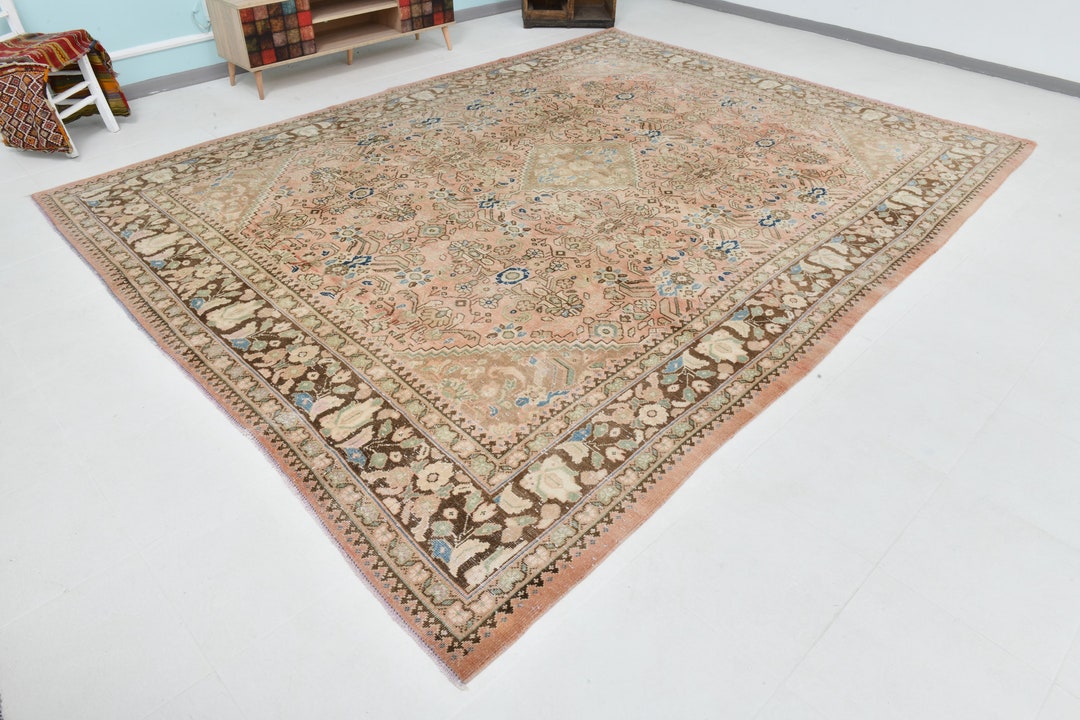 10x12 Persian Vintage Area Rug 10x12 Large Area Rug 10x12 Etsy