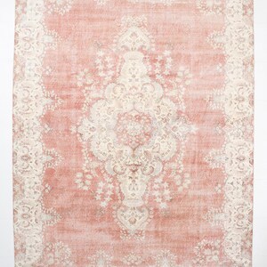8x11 Oversize Area Rug, Red, Gold Blue Color Rug, 8x11 Floral Rug, Turkish Area Rug 8x11, Oversize Vintage Rug 8x11, Handmade Luxury, Unique