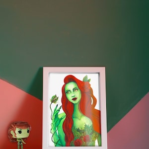 Pintura de acuarela inspirada en Hiedra Venenosa A4 impresión