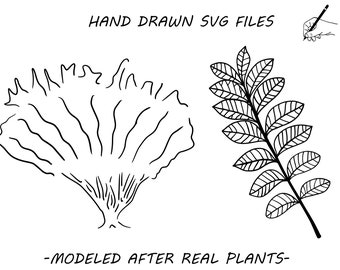 Pistachio leaf tree hand drawn SVG/DXF, pistachio stencil, engraving, scroll saw pattern