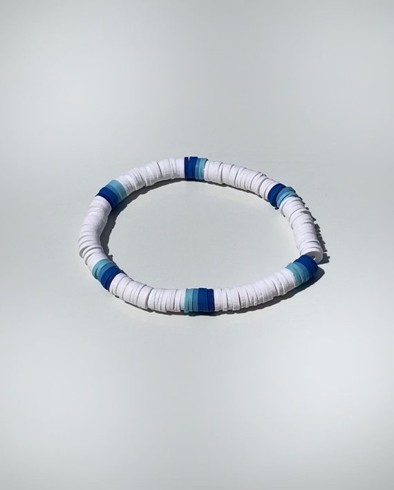 Sea Foam Clay Bead Bracelethandmade Braceletmade With 6mm Clay Beads 