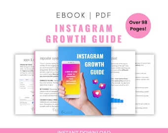 Guía de crecimiento de Instagram (ebook) / Cómo crecer en Instagram, estrategia de influencers, contenido y optimización