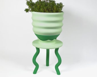 Green Planter Set Savings Bundle! ~ Planter + Stand + Drainage Tray