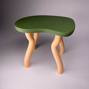 Quirky Cute Plant Stand - 8&quot; Stand Perfect for Displaying Plants - Fun Funky Riser - Dopamine Decor Maximalist Green