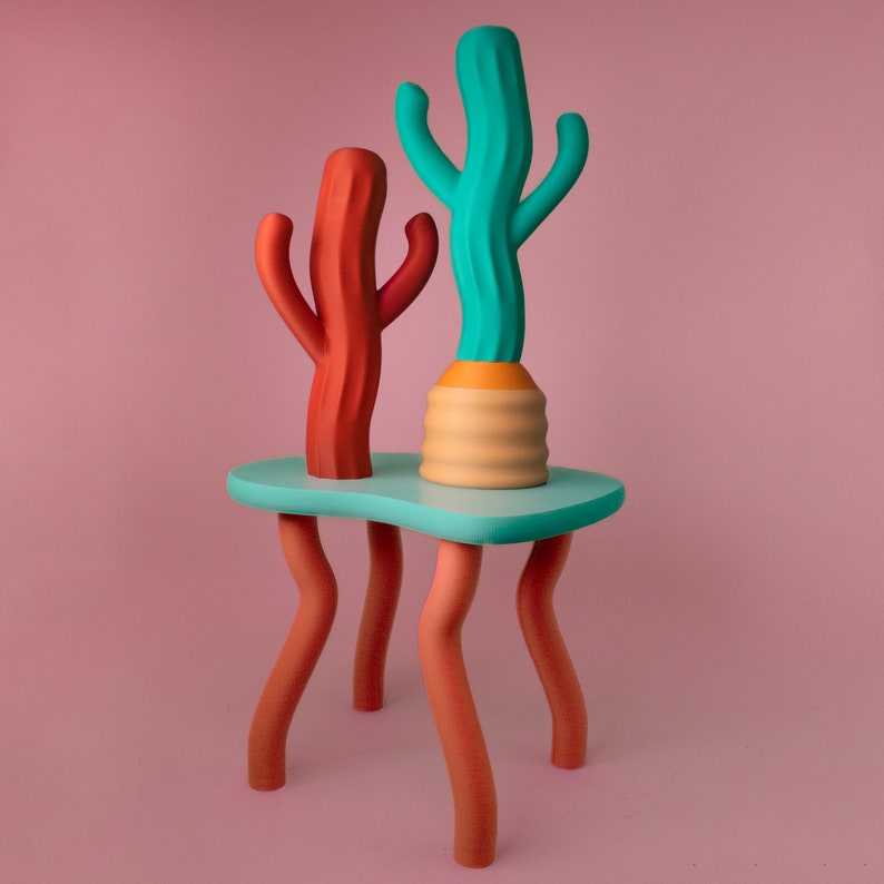 The Saguiggle Cactus Cute Orange Tchotchke Dopamine Decor Funky Weird Fun image 1