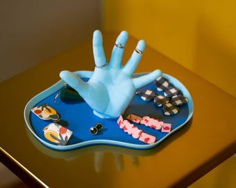 Bandeja de Mano - Diseño Original Divertido y Moderno - Recipiente Ligero Impreso en 3D - Recipiente para Joyas con Estética Posmoderna