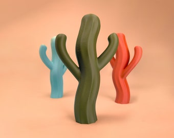 The Saguiggle Cactus - Green Mini Plastic Wavy Dancing Cactus Tchotchke