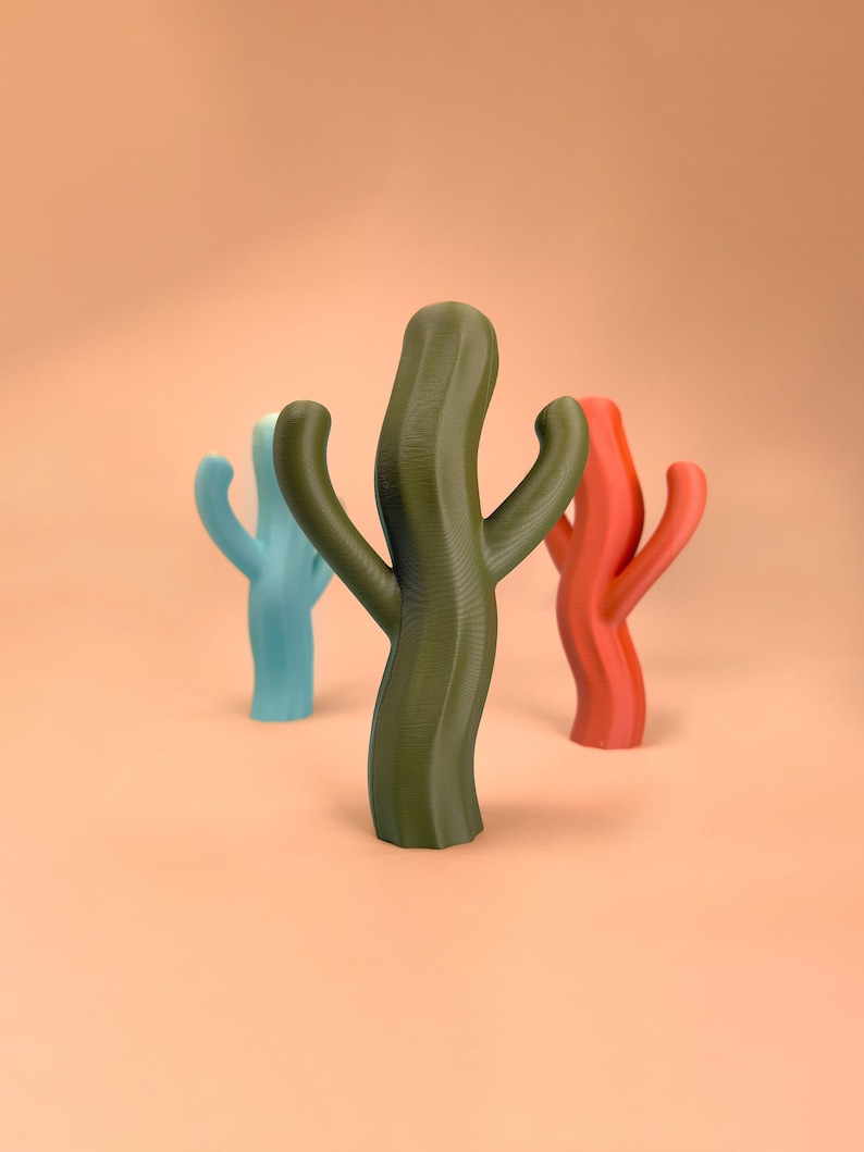 The Saguiggle Cactus Green Mini Plastic Wavy Dancing Cactus Tchotchke image 1