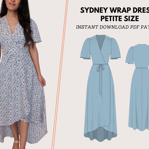 Sydney Wickelkleid Petite // PDF-Schnittmuster