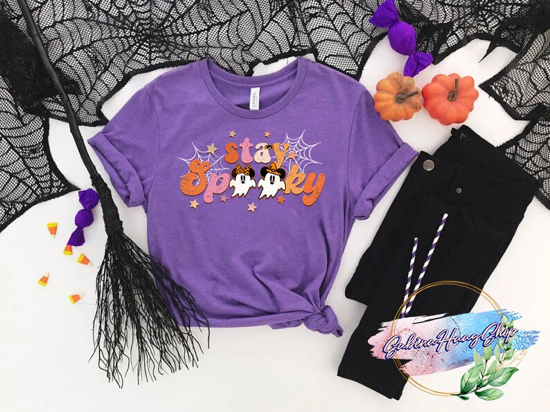 Discover Disney Halloween Shirt, Stay Spooky Shirt, Spooky Vibe Shirt, Mickey Ghost Shirt, Fall Disney Shirt, HA-020803