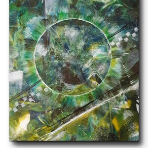 Toile abstrait econtemporain sur carton entoilé 24X30 cm, création originale, acrylique, décoration maison, cadeau artistique unique