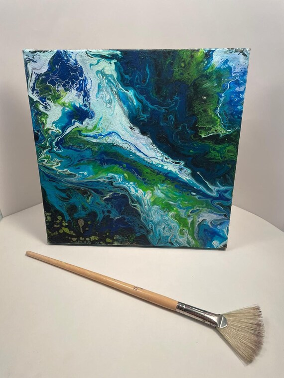 Abstract Canvas Made With Acrylic Paint Original Creation in Etsy