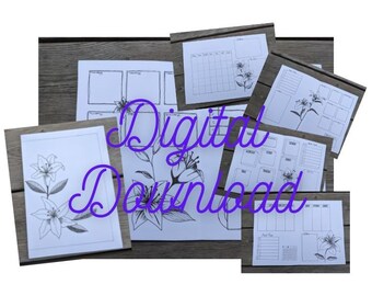 Lazy Bullet Journal Printables, Printable Bujo Inserts,