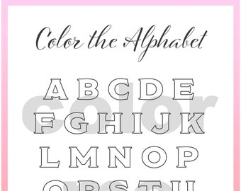 color the alphabet print sheet