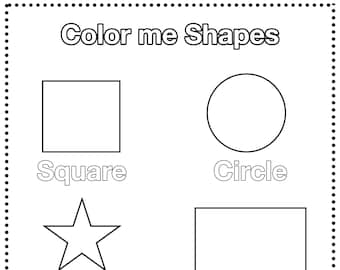 Shapes Coloring Page | Etsy
