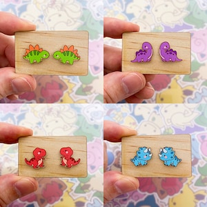 Dinosaur Stud Earrings image 1