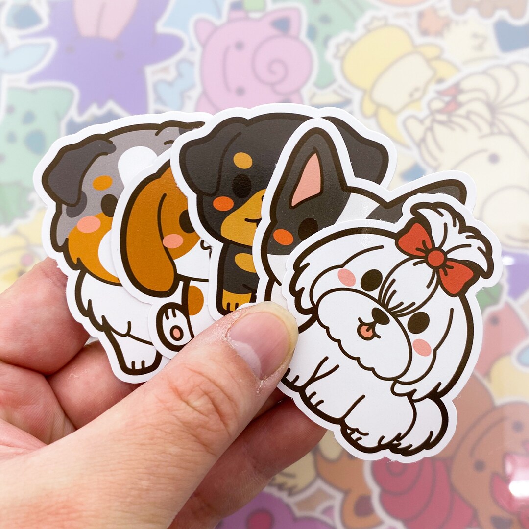 Dog Sticker Set B Pack of 5 - Etsy