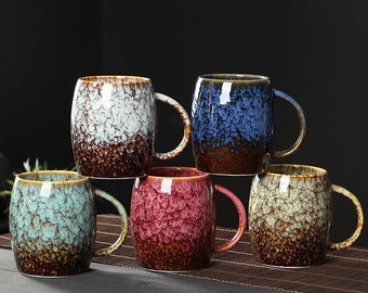 Pottery mug, Pottery  Mug Set 5, Set of rustic pottery mugs, slate blue mugs, Mystique Stoneware Mug, Melange Ceramic Mug,Unique Pottery mug