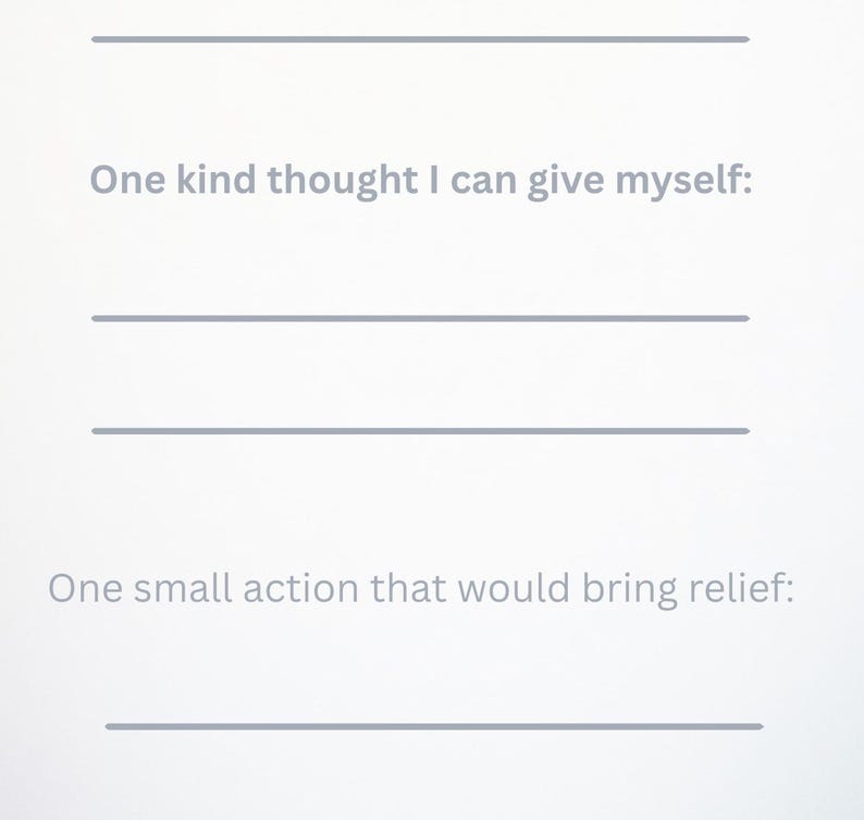 Printable Anxiety Reset Worksheet PDF | 5 Minute Mental Clarity Planner ...