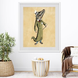 5 Vintage Tiere tragen viktorianische Kleidung Sofort Download Druckbare digitale Kunst trendige Poster Grafiken Home Decor eklektische Druck