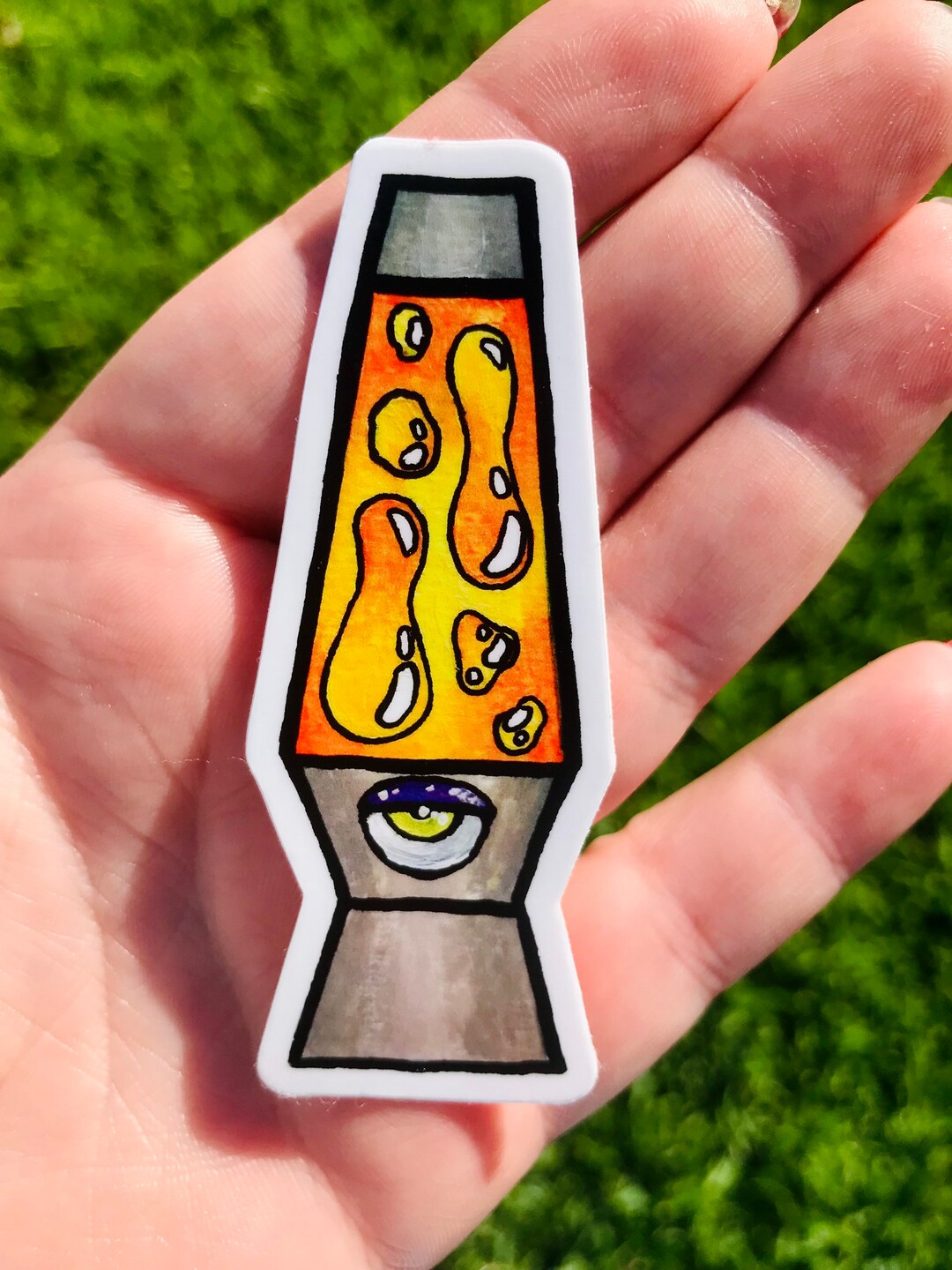 Groovy Lava Lamp 3 Inch Hand Painted Design Vinyl Water Etsy