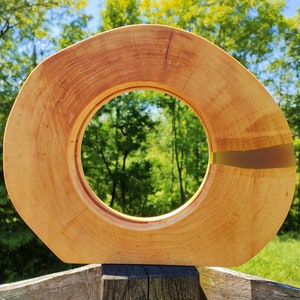 Wooden oak bedside lamp