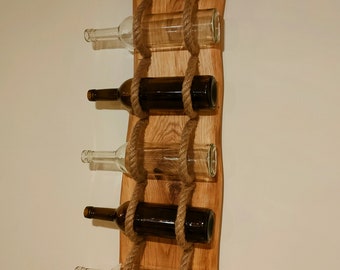 Wall rack, wooden, for wine