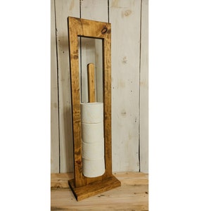 Wooden toilet paper holder