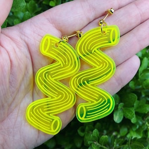 Cavatappi Noodle Earrings