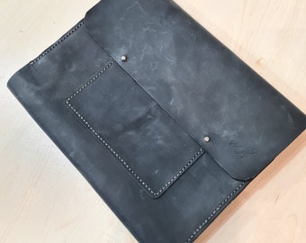 Bolso de cartera hecho a mano para Ipad Funda de cuero genuino para Ipad Bolso lateral hecho a mano para Ipad