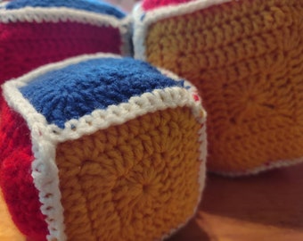 Crochet Rattle Blocks (Set of 3)