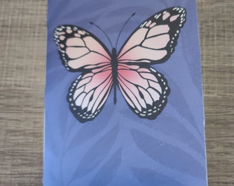 Butteryfly Notebook, Handbound Journal, Purple Diary, Blank Sketchbook