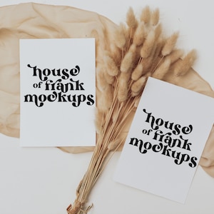 5x7 Karten Mockup, Vorderseite und Rückseite Karte Mockup, Einladungskarte Mockup, Karte Mockup für Druck auf Anfrage, Karte Mockup für Vorlagen, Vorlage