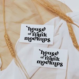 3,5x2 Karten Mockup, Vorderseite und Rückseite Karte Mockup, Visitenkarte Mockup, Karte Mockup für Druck auf Anfrage, Karte Mockup für Karten vorlagen