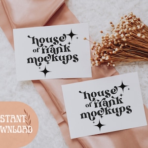 13x18 Karten Mockup, Vorder und Rück Karten Mockup, Boho Karten Mockup, Karten Mockup für Print on Demand, Karten Mockup für Kartenvorlagen