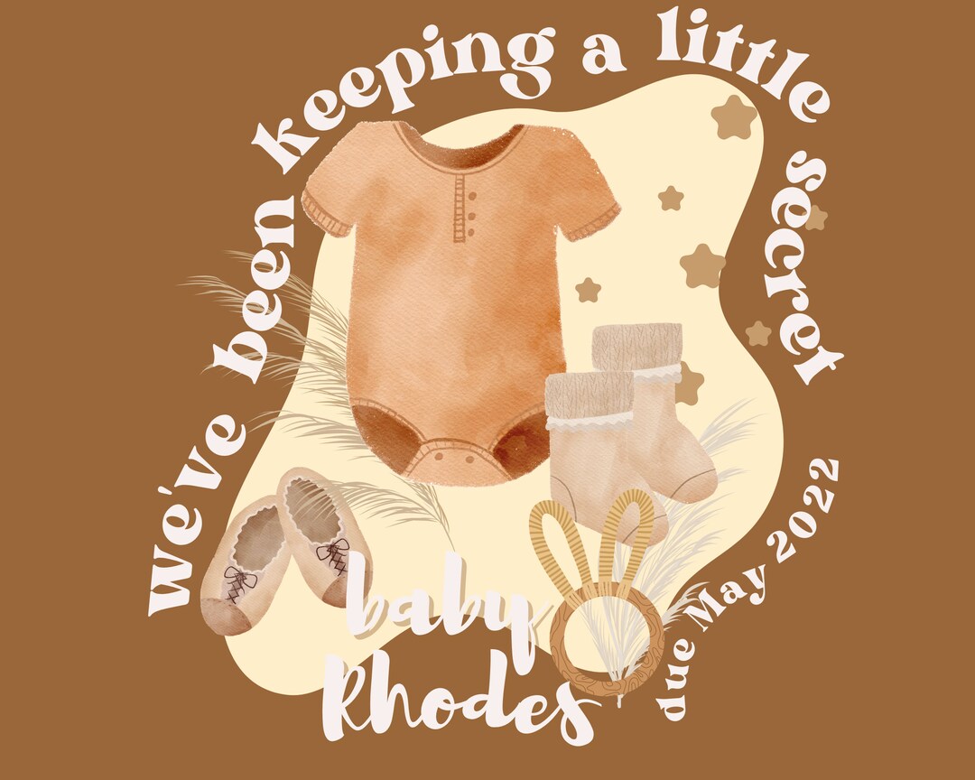 Editable Baby Announcement Editable Baby Reveal Digital Etsy