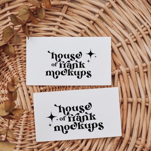 3,5x2 Karten Mockup, Vorderseite und Rückseite Karte Mockup, Visitenkarte Mockup, Karte Mockup für Druck auf Anfrage, Karte Mockup für Karten vorlagen