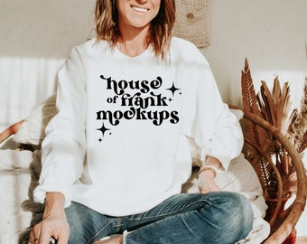 Sweatshirt Mock Up, White Sweatshirt Mockup, Gildan Mockup, White Gildan Sweatshirt Mockup, Sweater Mock Up, Mockup for Print on Demand