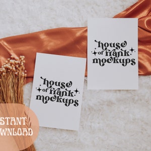 5x7 7x5 Karten Mockup, Vorder- und Rückseite Karte Mockup, Boho Karte Mockup, Karte Mockup für Druck auf Anfrage, Karten Mockup für Karten Vorlagen