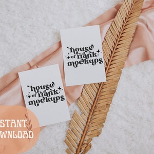 5x7 Karten Mockup, Vorderseite und Rückseite Karte Mockup, Boho Karte Mockup, Karte Mockup für Druck auf Anfrage, Karte Mockup für Karten Vorlagen